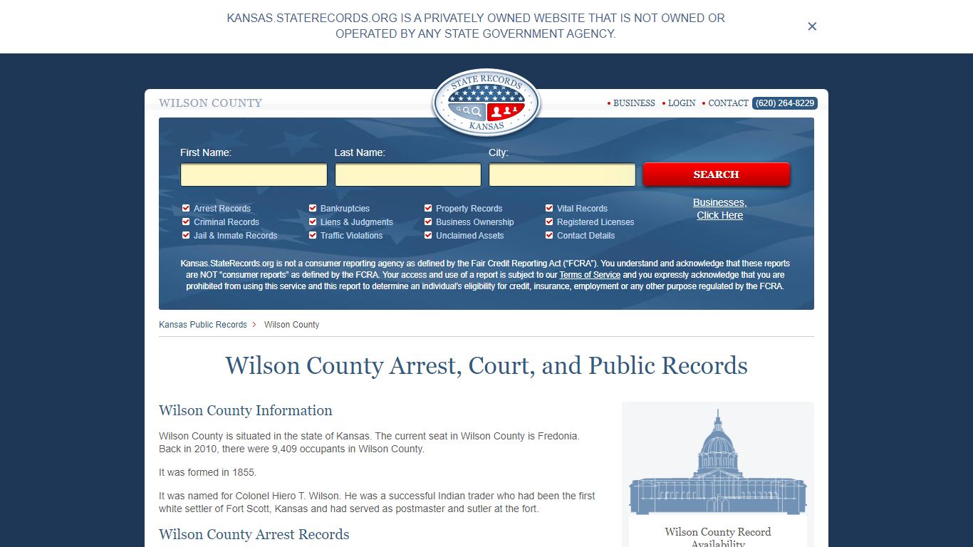 Wilson County Arrest, Court, and Public Records