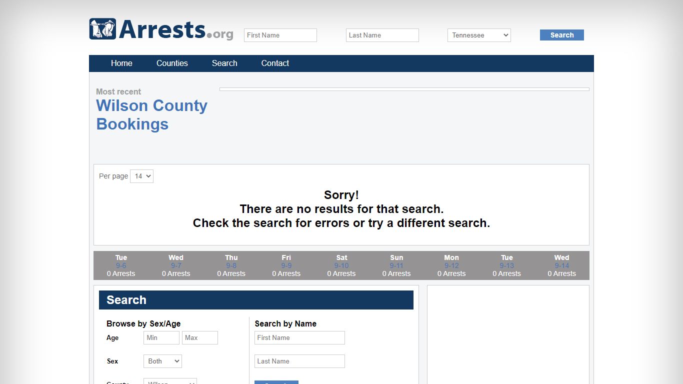 Wilson County Arrests and Inmate Search